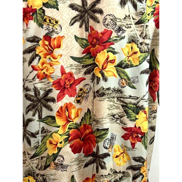 Lands’ End Men’s Vtg Hawaiian Shirt M Short Sleeve Collared Button Up Tropical - Picture 14 of 16